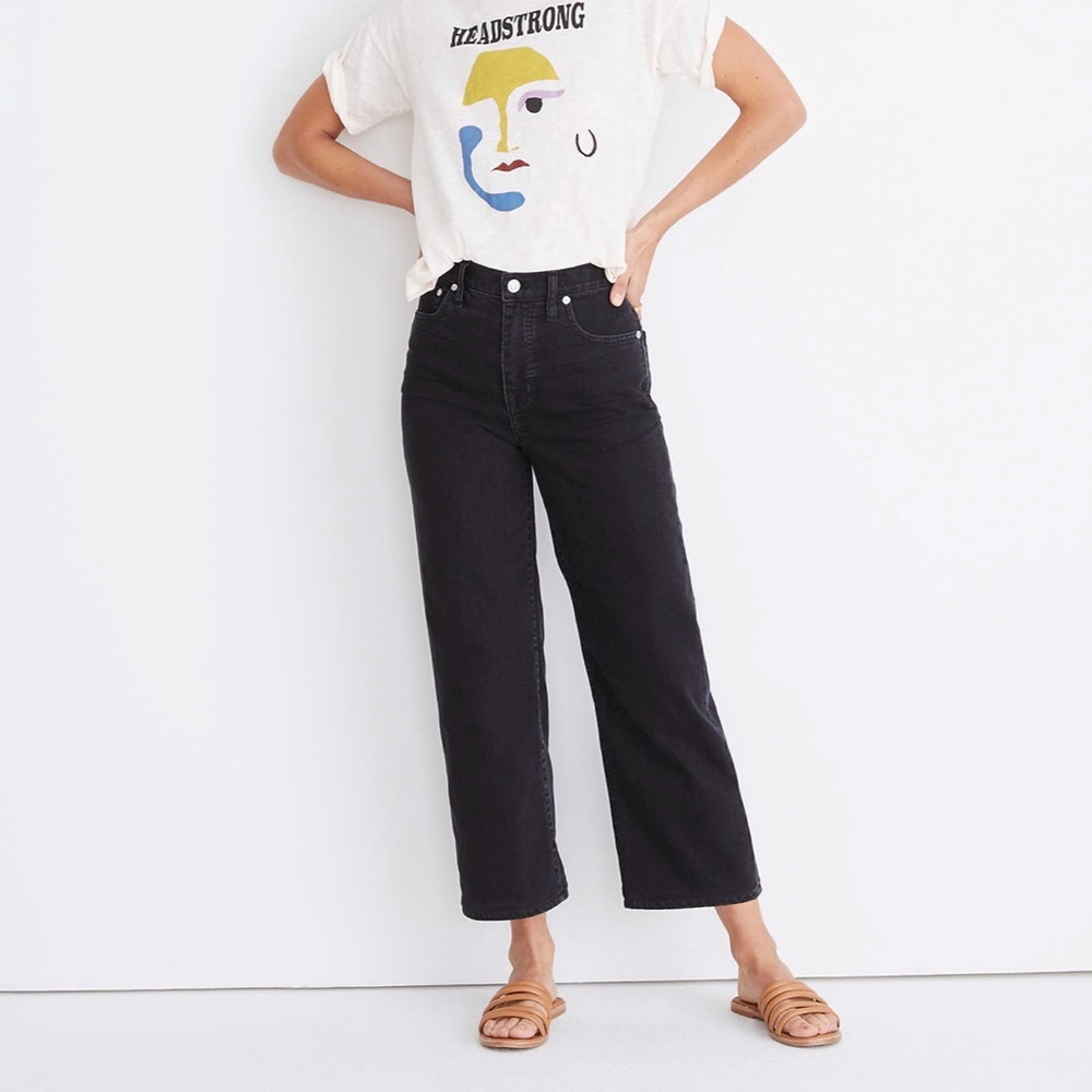 Madewell Slim Wide-Leg Jeans in Lunar Wash